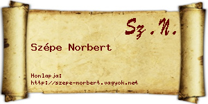 Szépe Norbert névjegykártya
